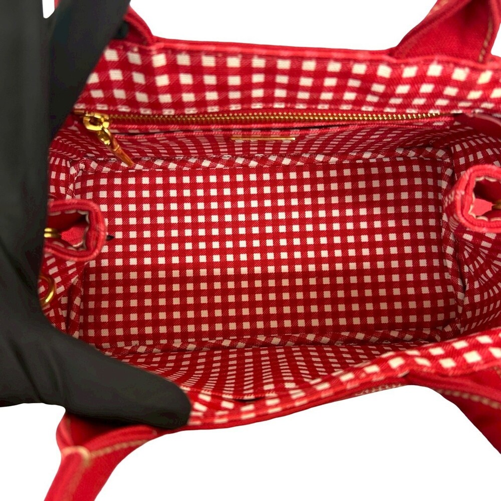 PRADA Red Canvas Shoulder Bag - Picture 9 of 10